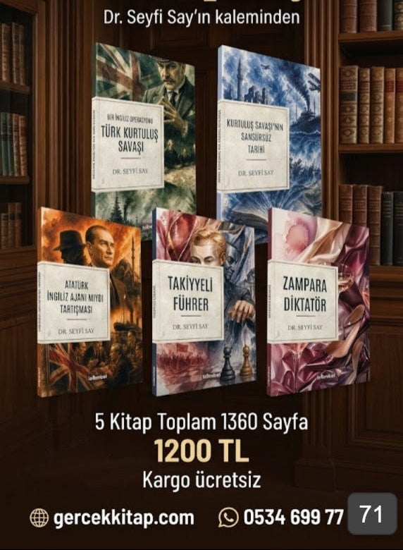 Mustafa Kemal'in Bilinmezleri ve Kurtuluş Savaşı Gerçekleri Seti Dr. Seyfi Say (5 Kitap)