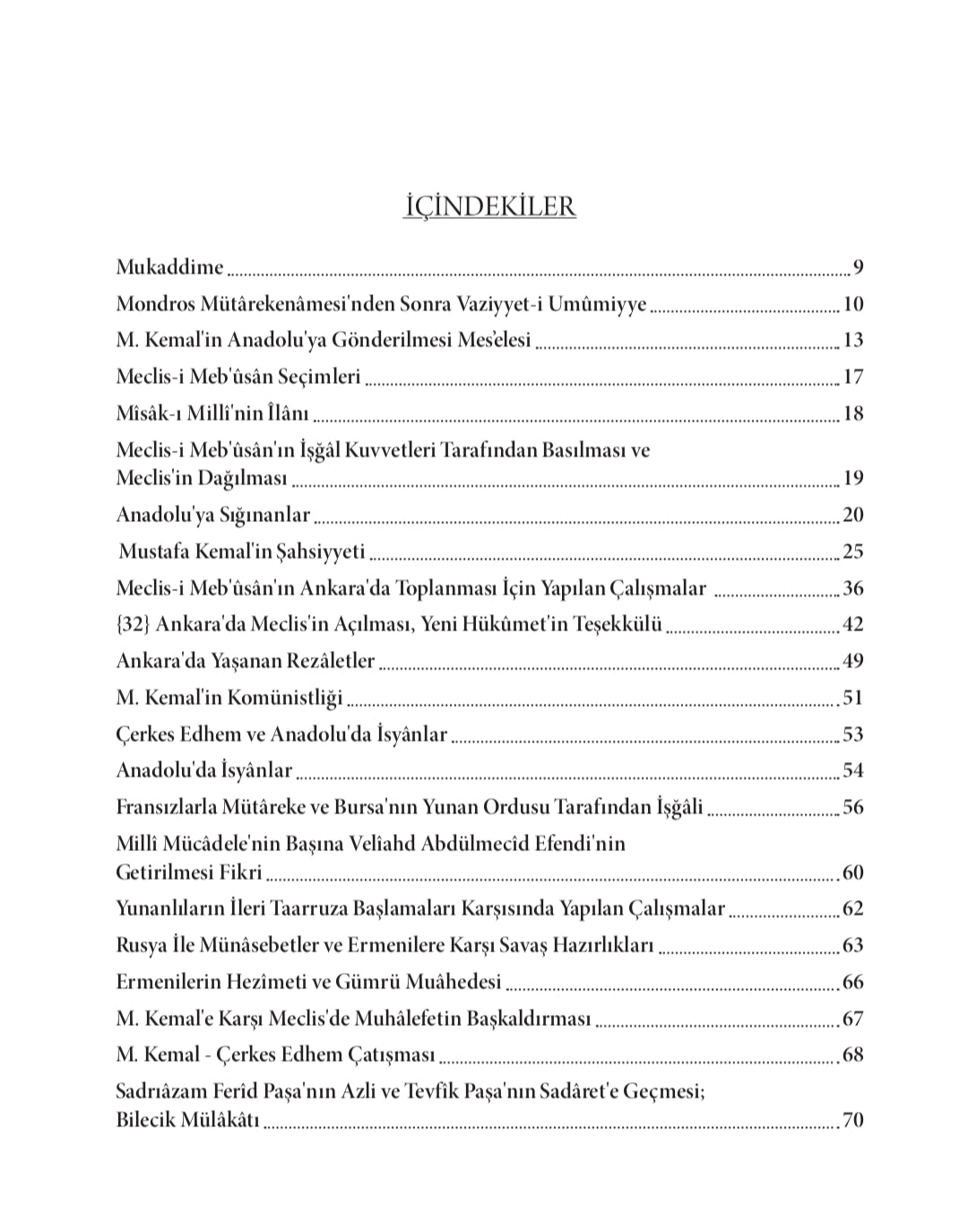 1918 Mütârekesinden Beri Olan Vak'alar, Millî Hareket ve Cumhûriyyet Târihi Dr. Rıza Nur