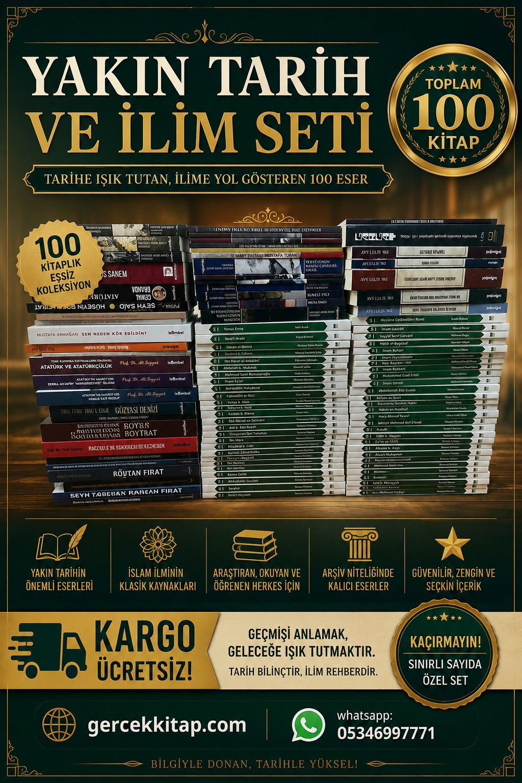 Yakın Tarih ve İlim Seti Tam 100 Kitap