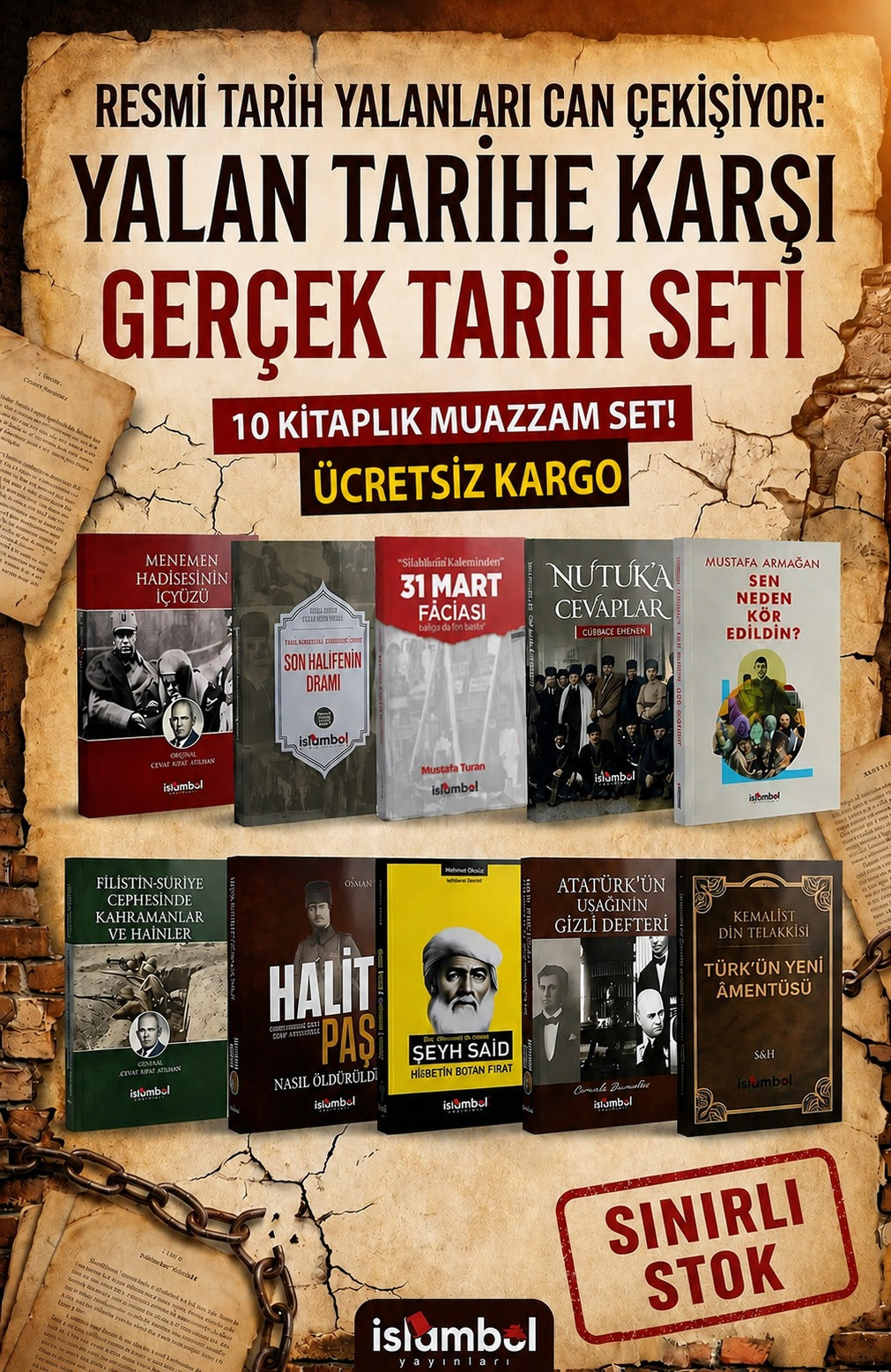 YALAN TARİHE Karşı GERÇEK TARİH Seti 10 Kitap