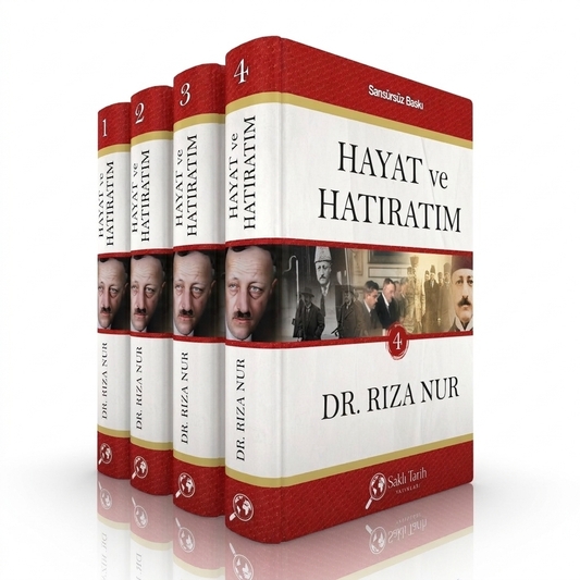 Dr. Rıza Nur Hayat ve Hatıratım Seti 4 Cilt Takım, Sansürsüz Ciltli Baskı (ÖN SİPARİŞ)