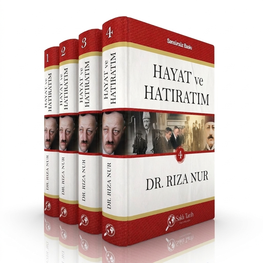 Dr. Rıza Nur Hayat ve Hatıratım Seti 4 Cilt Takım, Sansürsüz Ciltli Baskı (ÖN SİPARİŞ)